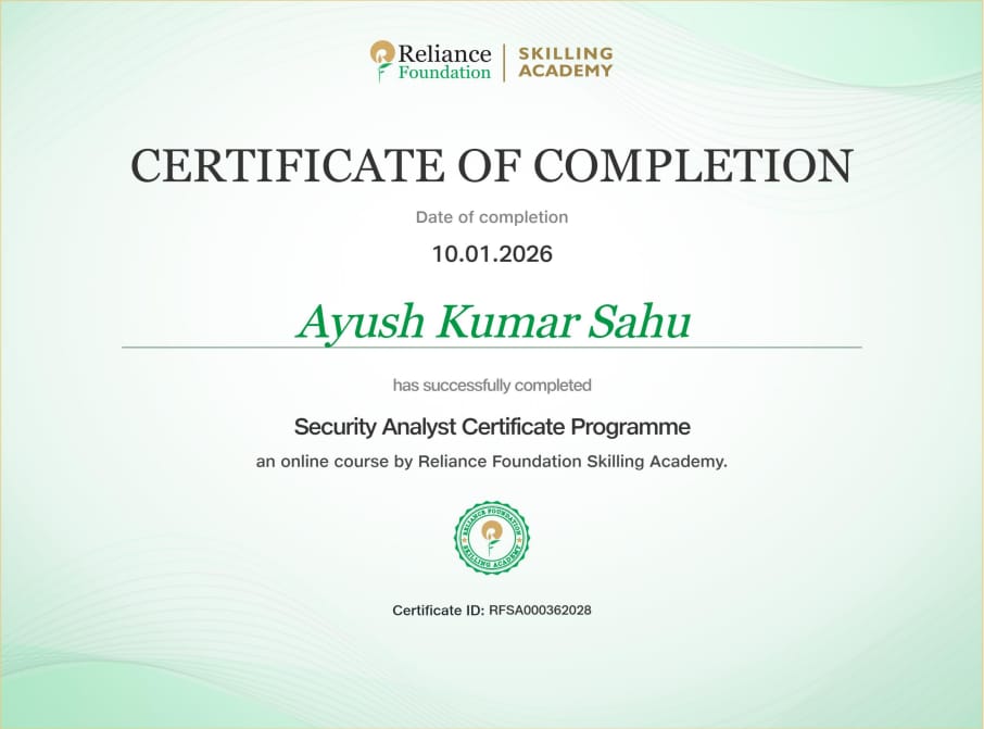 Security Analyst Certificate Programme